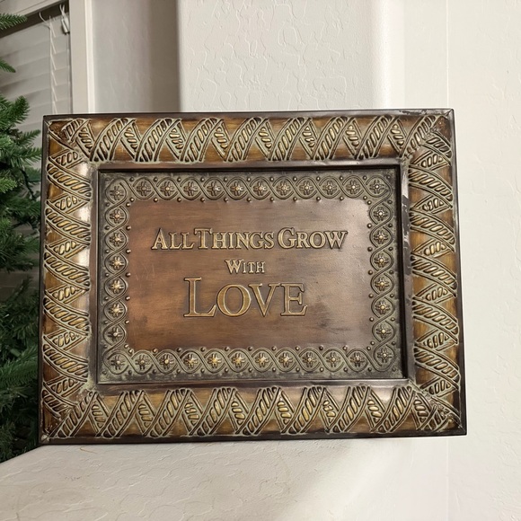 Other - Decorative Bronze Frame with Inspirational Quote